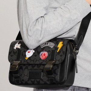 *SOLD* COACH x DISNEY Villains Track crossbody/messenger bag w. patches